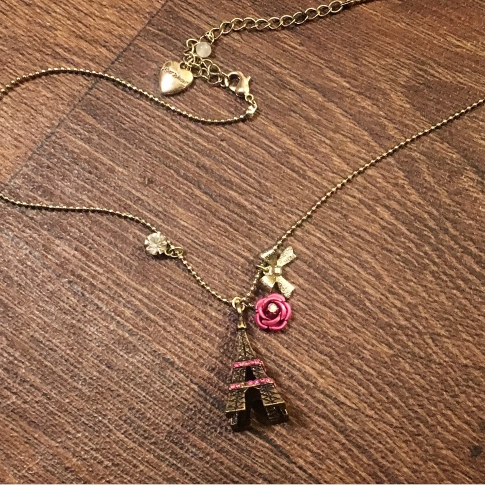 Betsey Johnson Eiffel Tower Charm Necklace